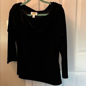 Talbots elegant  Black Long Sleeve Top
